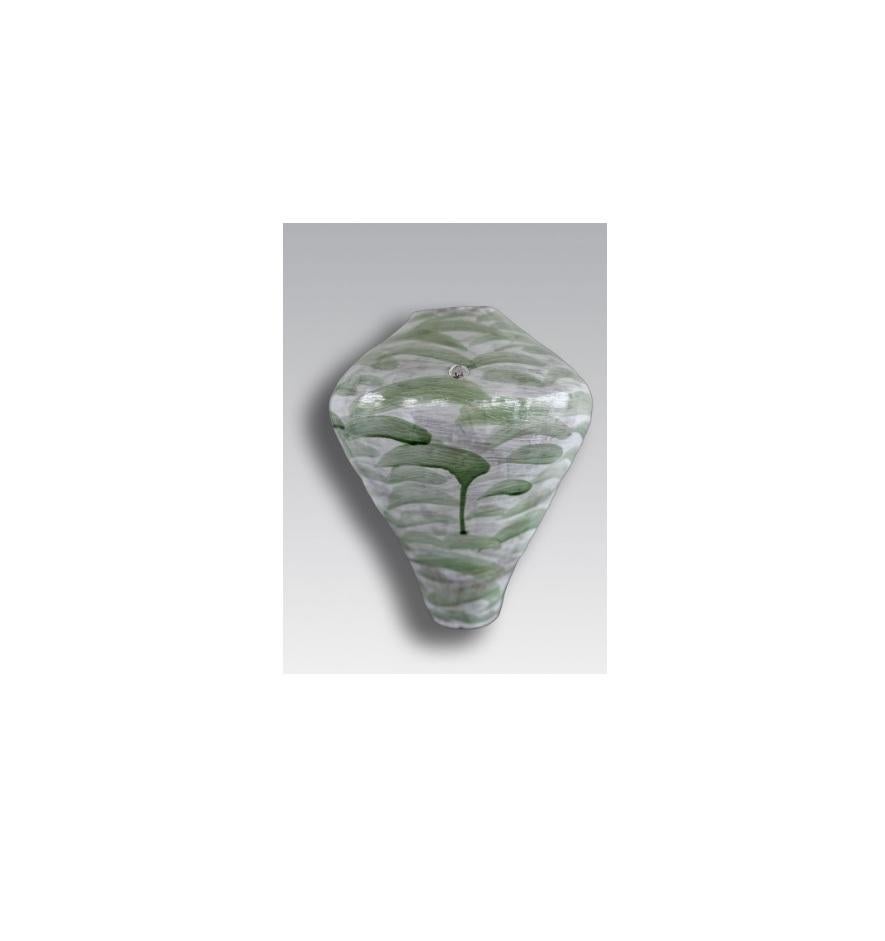 Essence of Form Pinselstrich Wiese Grün Handgefertigte Vase von Onofrio Acone