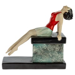 "Essence of Summer" Peggy Davies Art Deco Style Sculpture Porcelain