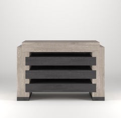Essentia wood " Strata " Nighstand Parisii Collection