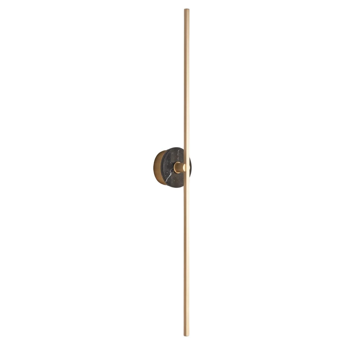 Essential Grand Stick Sconce in Black Marquinho marble