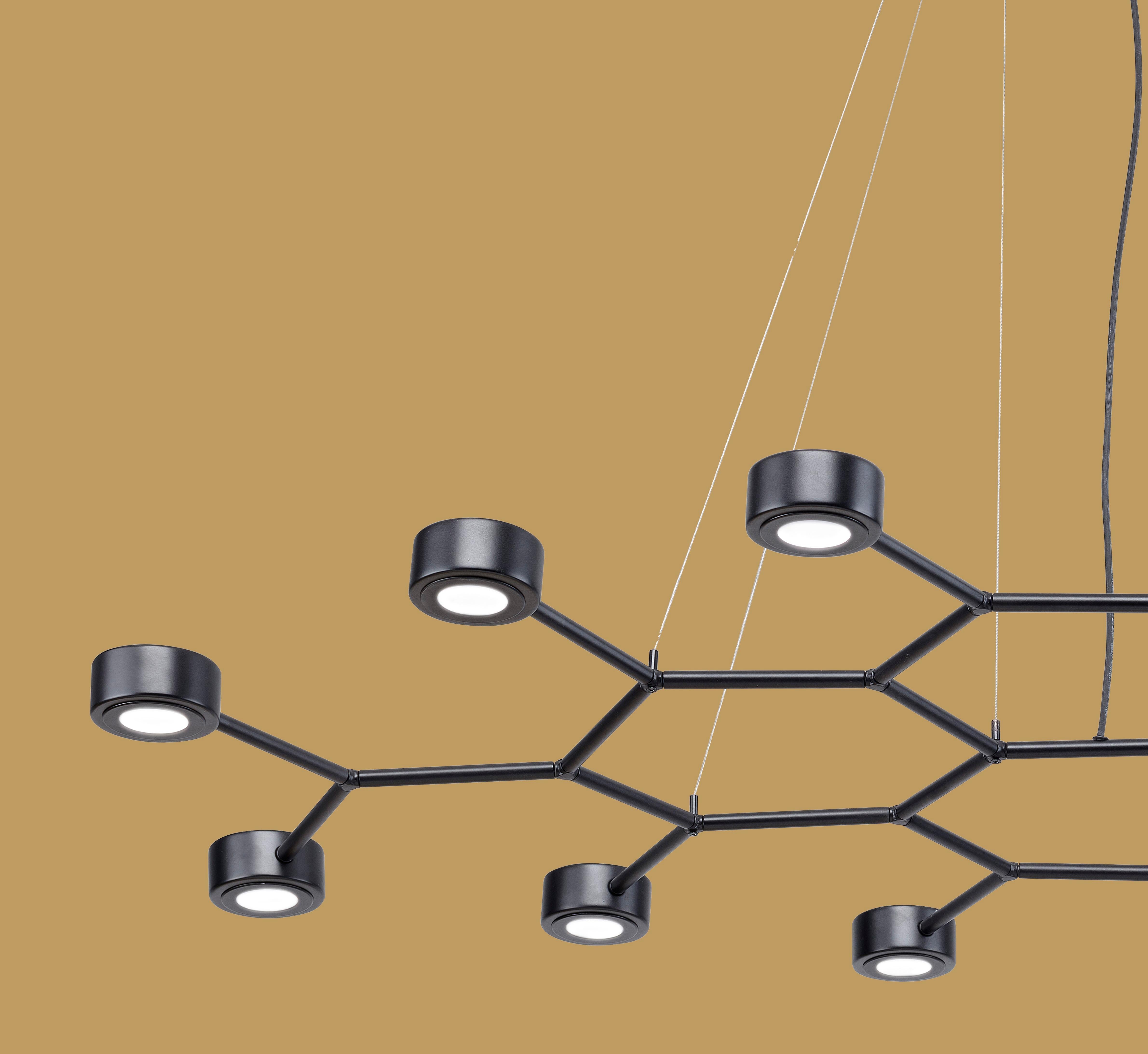 Italian Essential Grid Chandelier by Euroluce Lampadari For Sale
