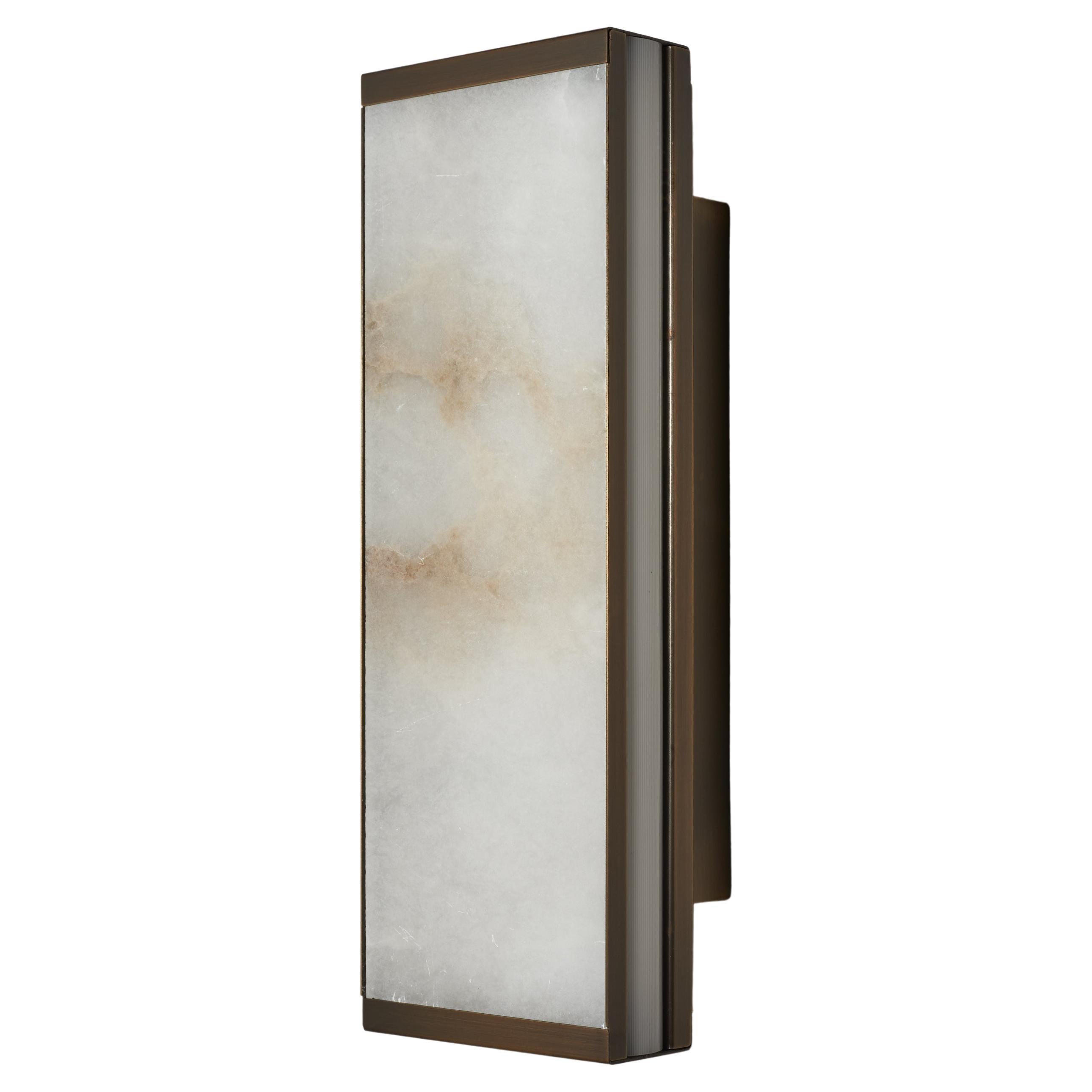 Essential Italian Alabaster Wall Sconce "Tech" For Sale