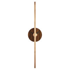 Essential Italian Wall Sconce "Elite Stick," Polished brass and Tiger Eye