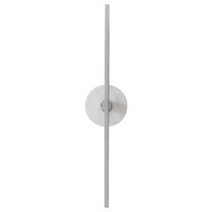 Essential Italian Wall Sconce "Stick", Chrome and White Carrara Marble