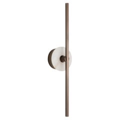 Essential Italian Wall Sconce "Stick" in Bronze and Alabaster