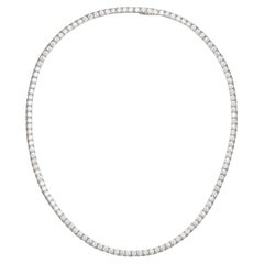 Cartier-Halskette „Essential Lines“ aus 18 Karat Weißgold mit Diamanten von insgesamt 14,54 Karat