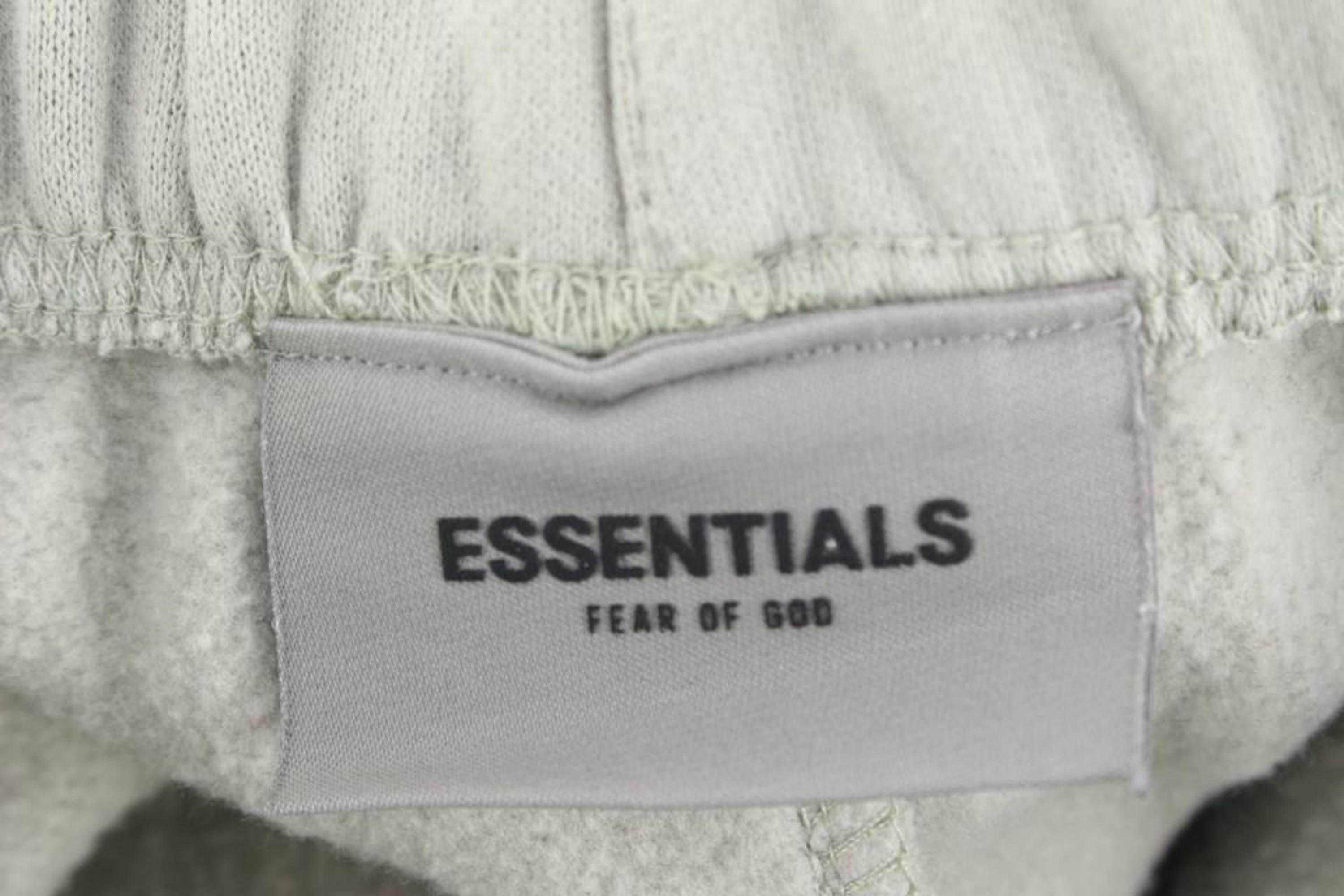 Beige Essentials Men's Small Concrete Grey Sweatpants 18es712s For Sale