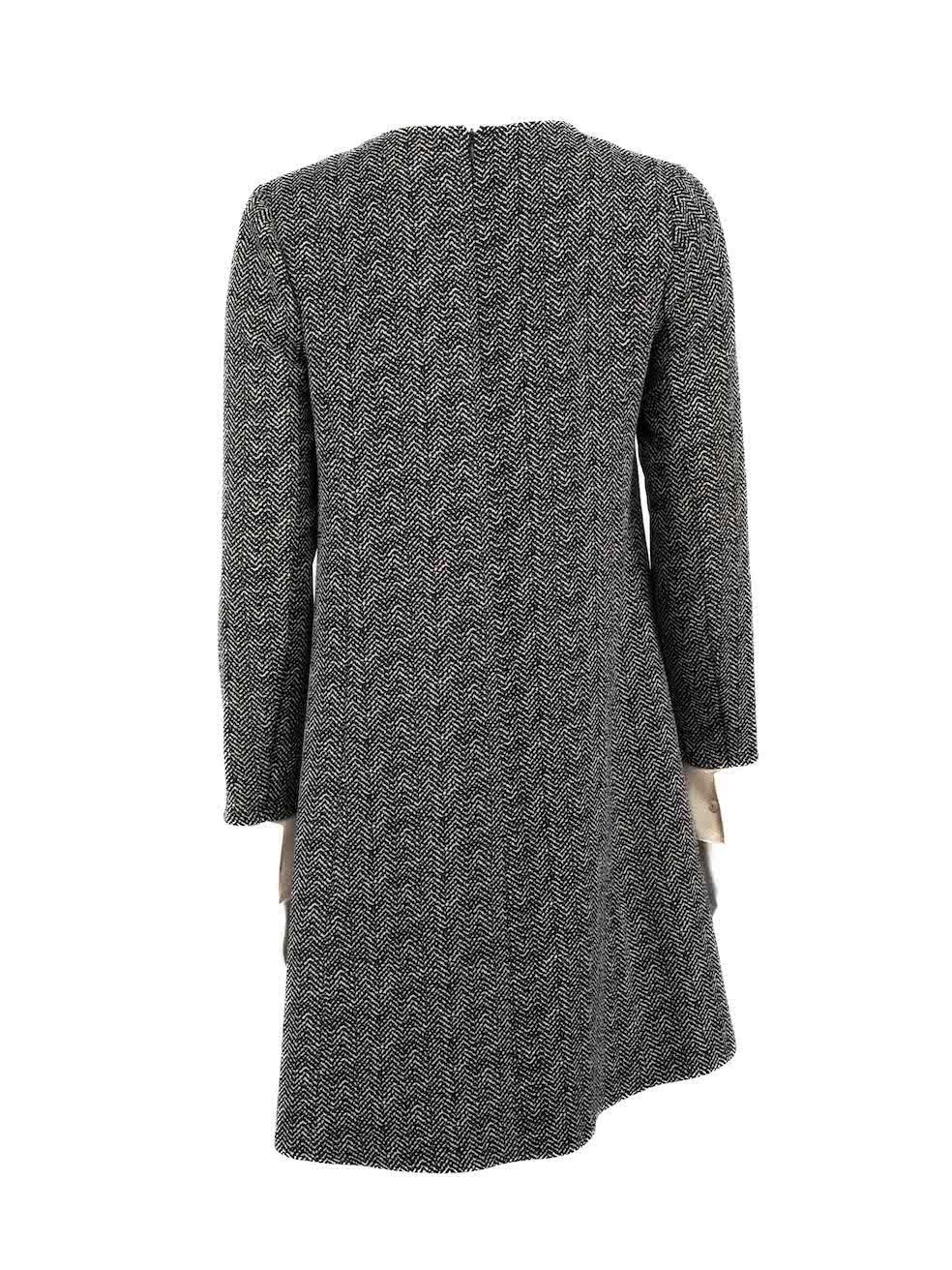 Essentiel Antwerp Black Zigzag Print Dress Size S In Excellent Condition For Sale In London, GB