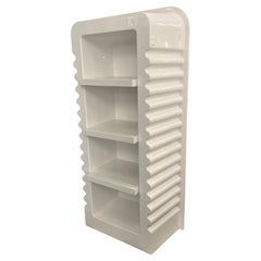 Essetre Bücherregal Drei Regale Weiß Harz Fiberglas Serie Mobili Grigi 1970