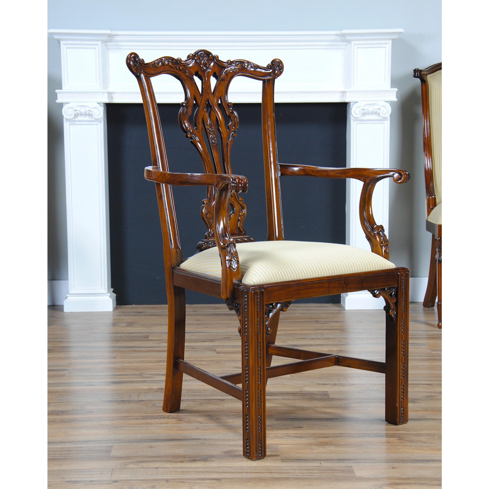 Adirondack Essex Chippendale Chairs, Set of 10 For Sale