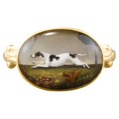Essex Crystal Running Dog Hound Ring in 18K & 14K Gold - Antique Conversion #2