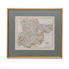 Essex John Cary 1787 Cary's New & Correct English Atlas 40cm 16" de largo marco dorado