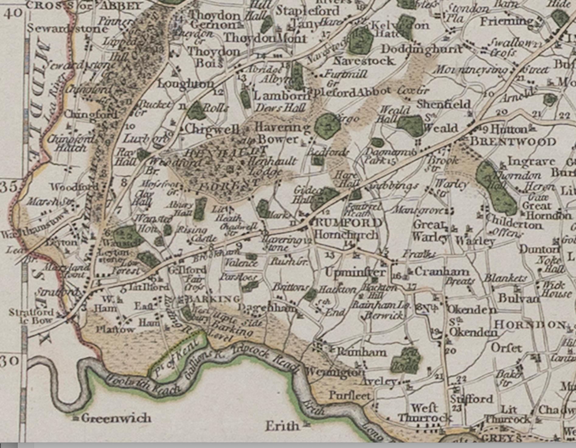 Georgian Essex John Cary 1787 Cary's New & Correct English Atlas 40cm 16