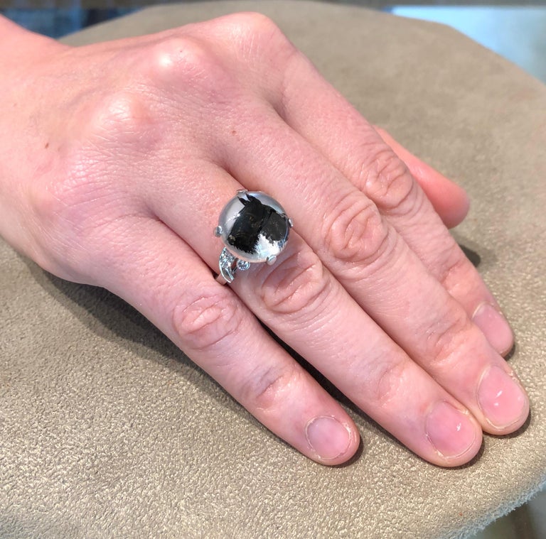 Essex Reverse Intaglio Black Scottie Platinum Iridium Diamonds