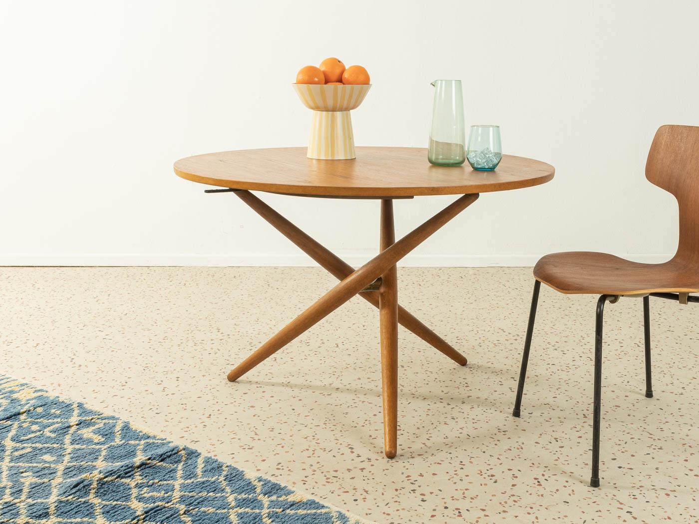 Mid-Century Modern Dining Table Coffee Table 1950s Jürg Bally Switzerland height-adjustable oak 