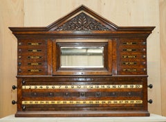EST 1848 FINEST QUALITY ORME & SON's BURR WALNUT RESTORED SNOOKER SCOREBOARD