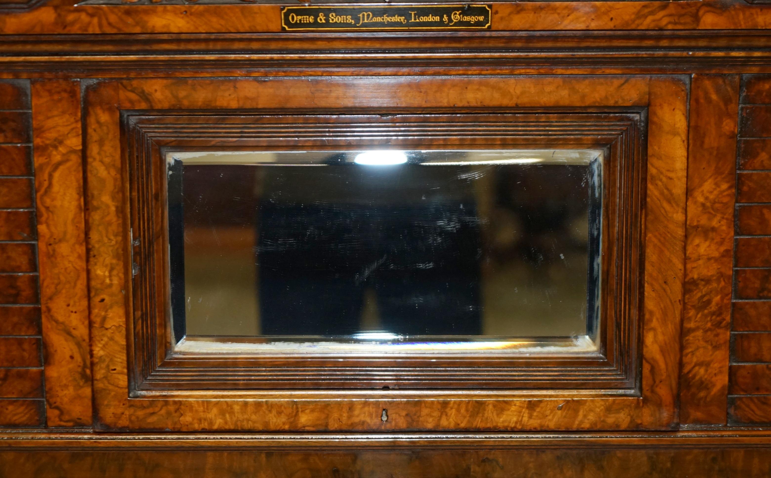 EST 1848 TABLERO DE BUCEO RESTAURADO DE ORME & SON'S BURR WALNUT DE LA MEJOR CALIDAD Hecho a mano en venta