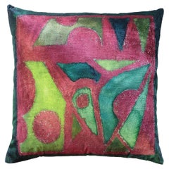 Est1966 Art01 Green Throwpillow Velours