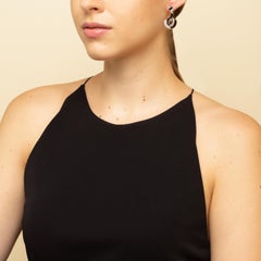 Orecchini Elefante in stile Art Déco in oro bianco 18 carati, diamanti e onice nera