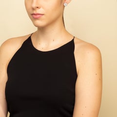 One Love Solitaire Earrings in 18 Karat Gold and Diamonds