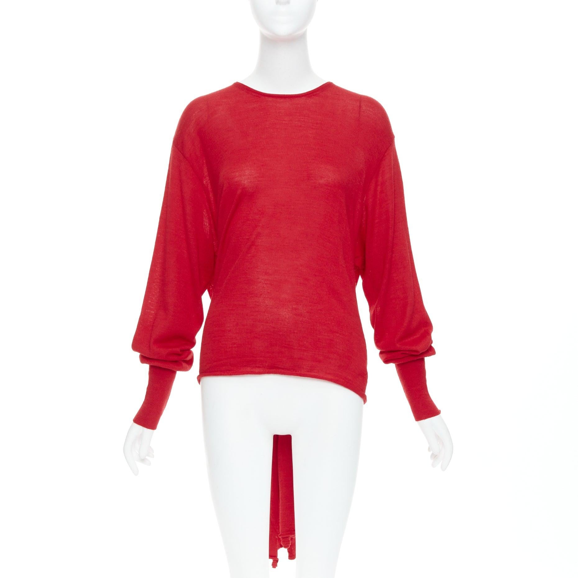 ESTABAN CORTEZAR red merino wool silk cashmere tie back sweater top M
Reference: VAEC/A00004
Brand: Estaban Cortezar
Material: Merino Wool, Silk, Cashmere
Color: Red
Pattern: Solid
Closure: Self Tie
Extra Details: Cut out back self tie back