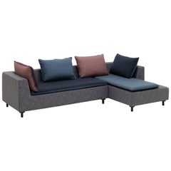 Established & Sons Barbican Sectional with Blue Cushions by Konstantin Grcic