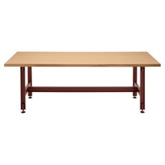 Established & Sons BEAM 200 Table in Red Feet by Konstantin Grcic