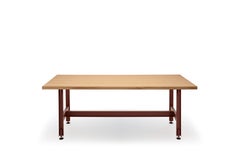 Established & Sons BEAM 240 High Table in Red Feet by Konstantin Grcic