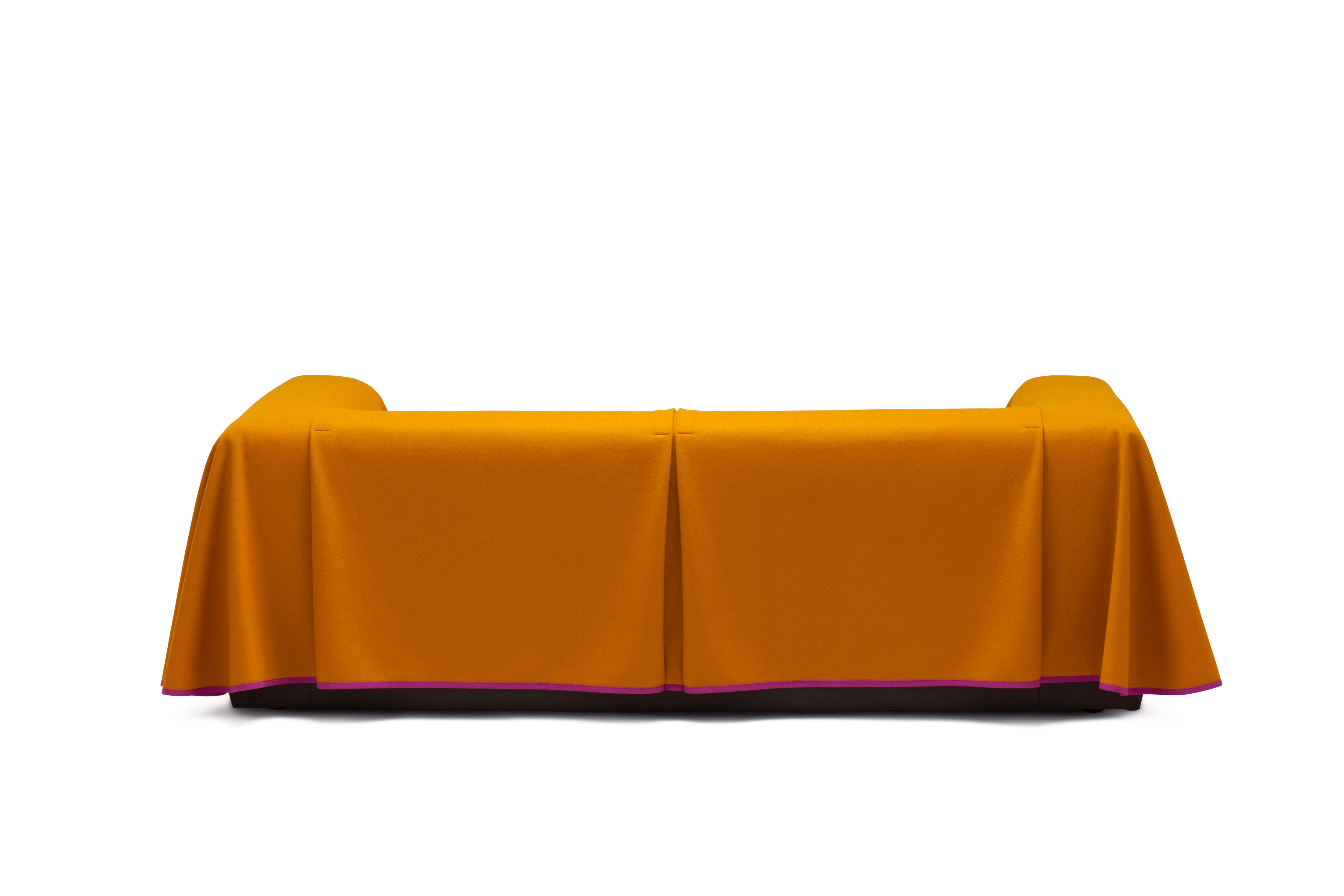 Contemporary Established & Sons Cape Sofa in Magenta by Konstantin Grcic For Sale