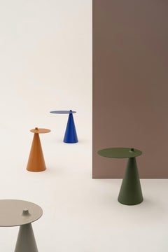 Established & Sons FEZ Oval Side Table in Cosy Grey Finish by Nao Tamura