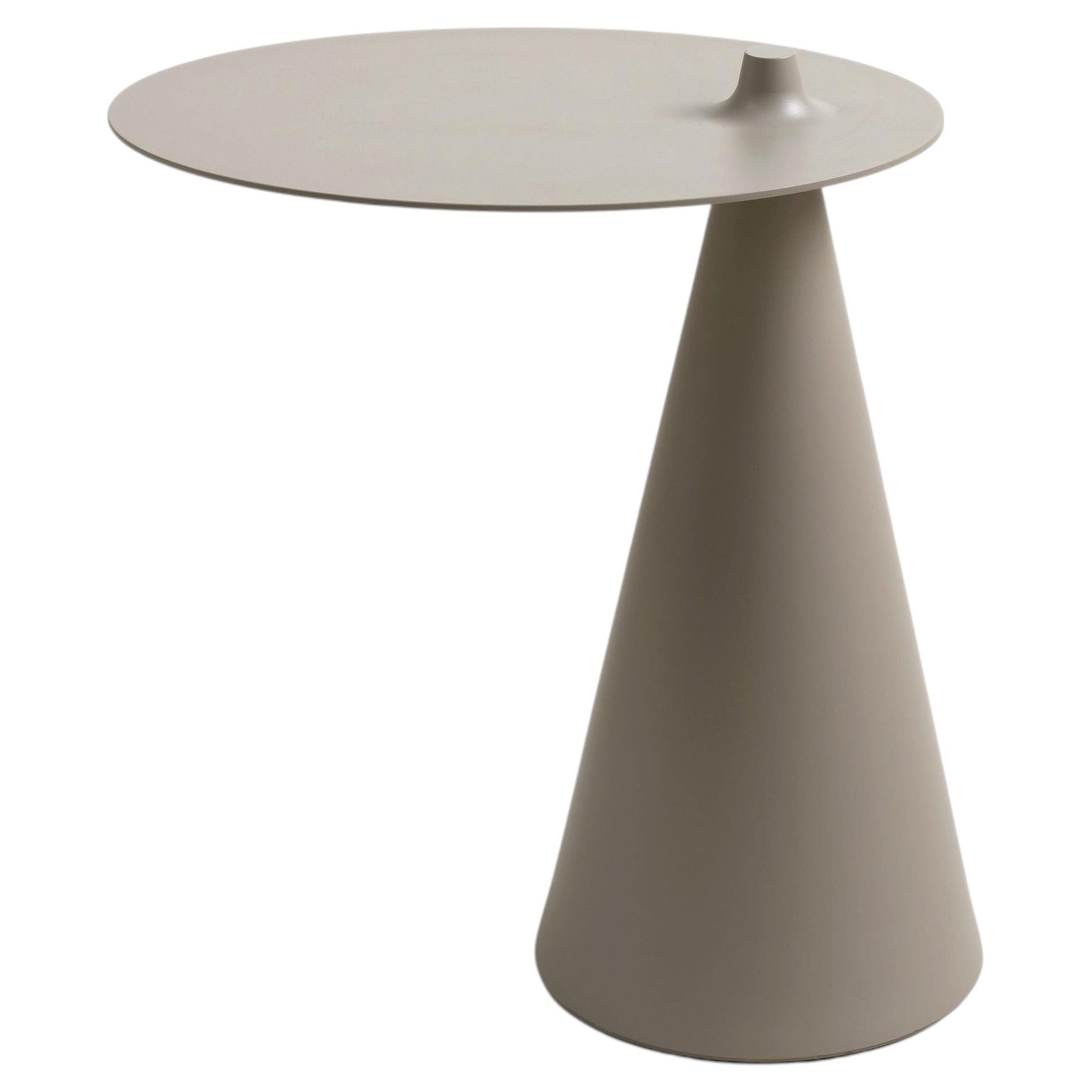 Established & Sons FEZ Oval Side Table in Cosy Grey Finish by Nao Tamura