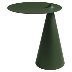 Established & Sons FEZ Oval Side Table in Olive Green Finish by Nao Tamura