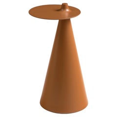 Established & Sons FEZ Round Side Table in Warm Amber Finish by Nao Tamura