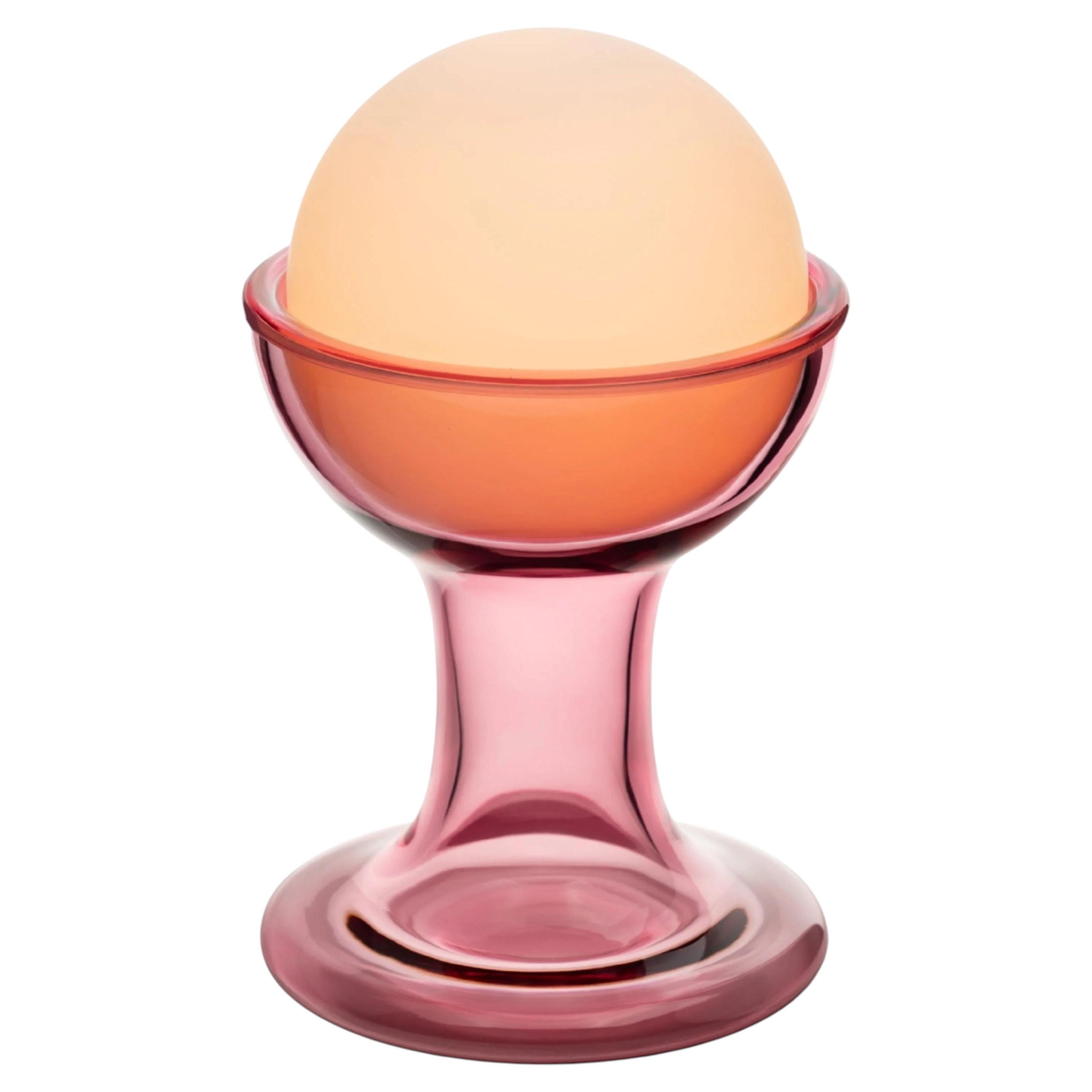 Established & Sons GELATO Glass Table Lamp in Rose Finish by Carlo Nason