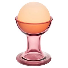 Lampe de table en verre « GELATO » de la marque Established & Sons, finition rose, conçue par Carlo Nason