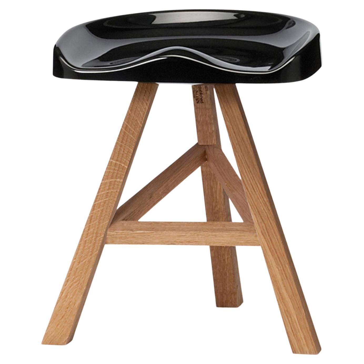 Established and Sons HEIDI Large stool in oak stained solid ash