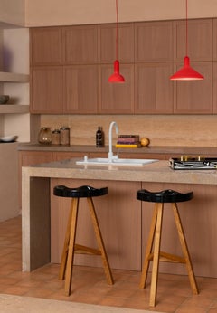 Established & Sons HEIDI Medium stool in oak stained solid ash, Sebastian Wrong