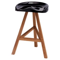 Established & Sons HEIDI Medium stool in oak stained solid ash, Sebastian Wrong