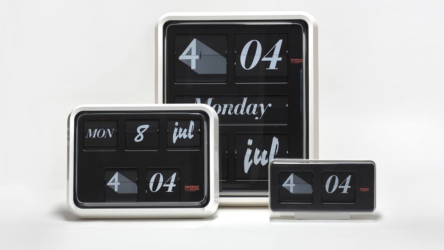 Plastic Established & Sons Large Font Clock by Sebastian Wrong For Sale