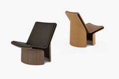 Established & Sons LAYUP Lounge Upholstered Chair in Walnut by Nathan Martell