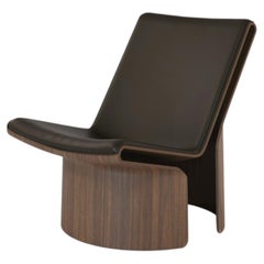 Established & Sons LAYUP Lounge Upholstered Chair in Walnut by Nathan Martell