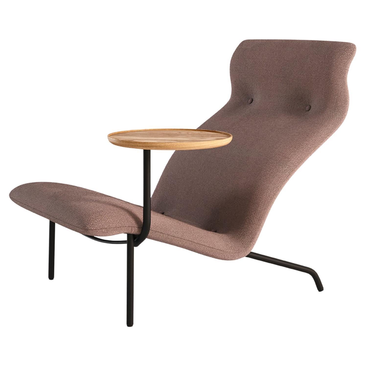 Established & Sons LUCIO Lounge Chair, integrated Side Table by Sebastian Wrong For Sale