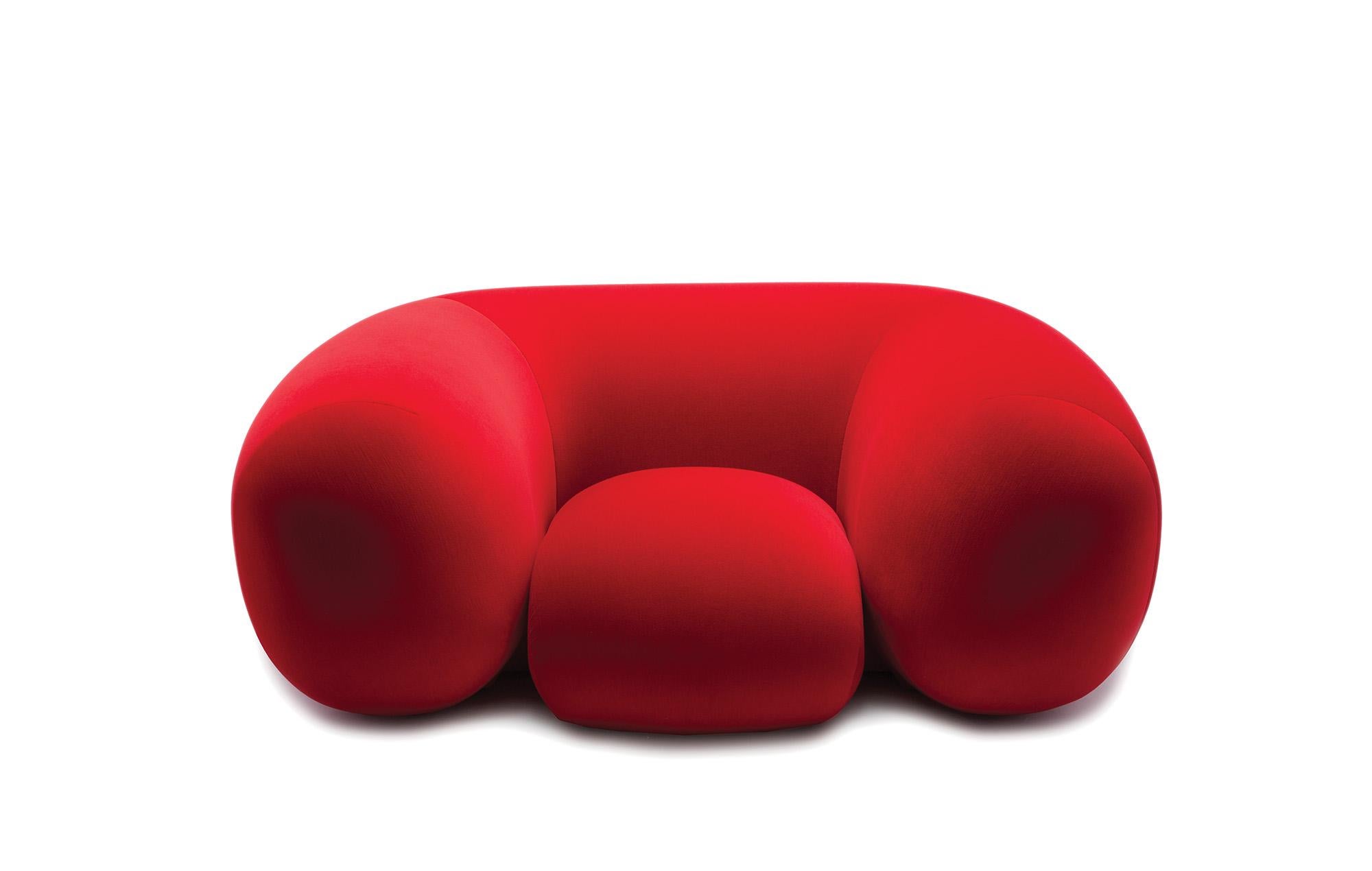 Moderno Established & Sons Poltrona Mollo in rosso di Philippe Malouin in vendita