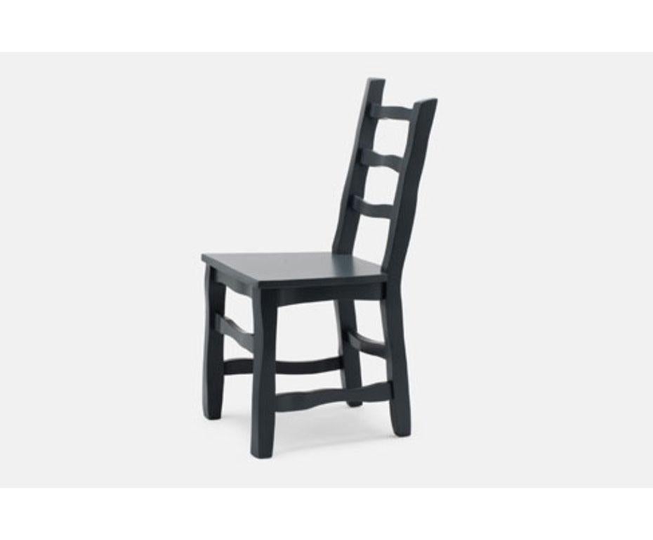English Established & Sons Standard Unique Dining Chair in Black Grey