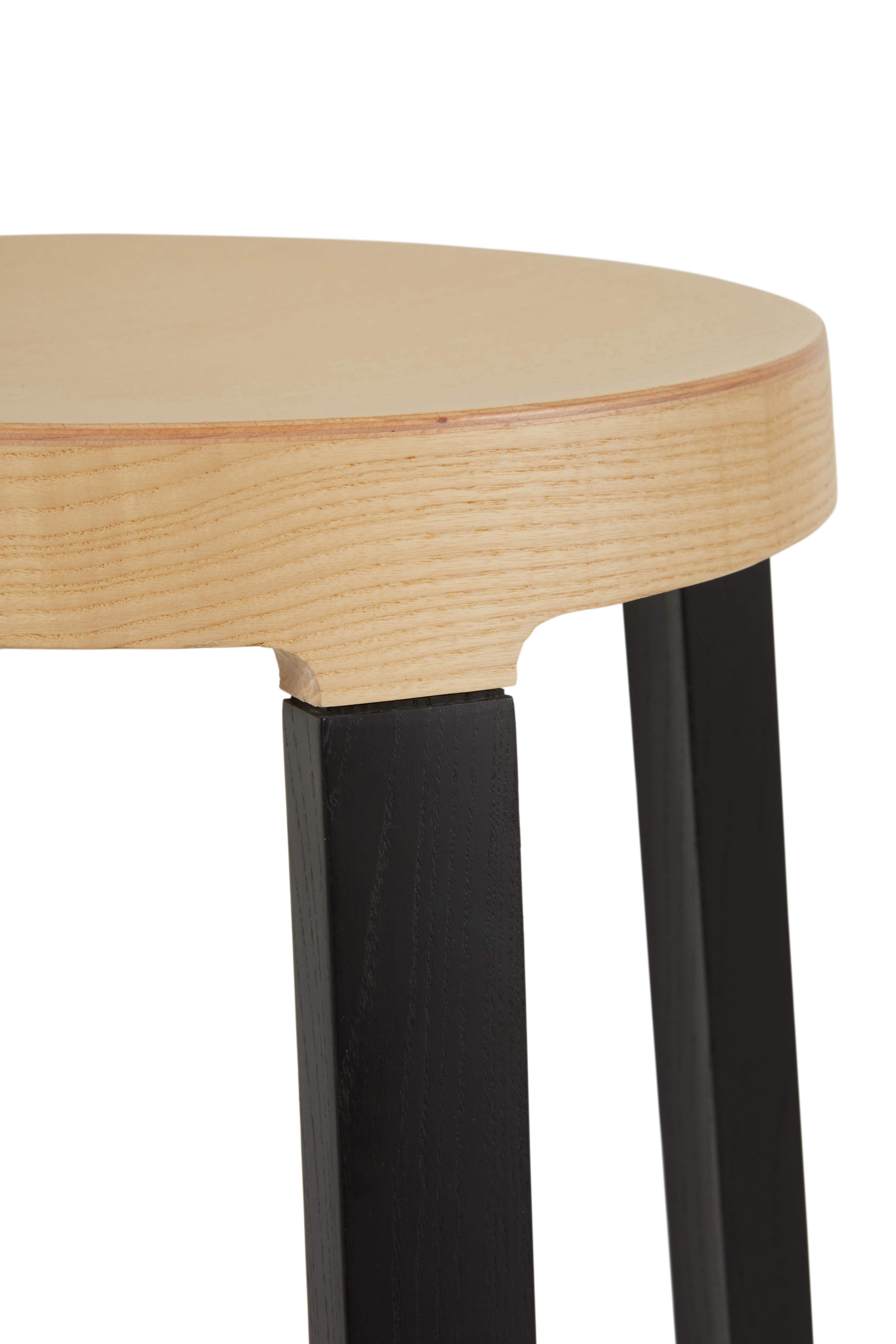 The delightful and charming Step is a solid ash stool made with a high-tech process. This reliable little stool has a strong typology and colorful character that will suit modern, light-filled kitchens, bars and studios.

Also available in tall