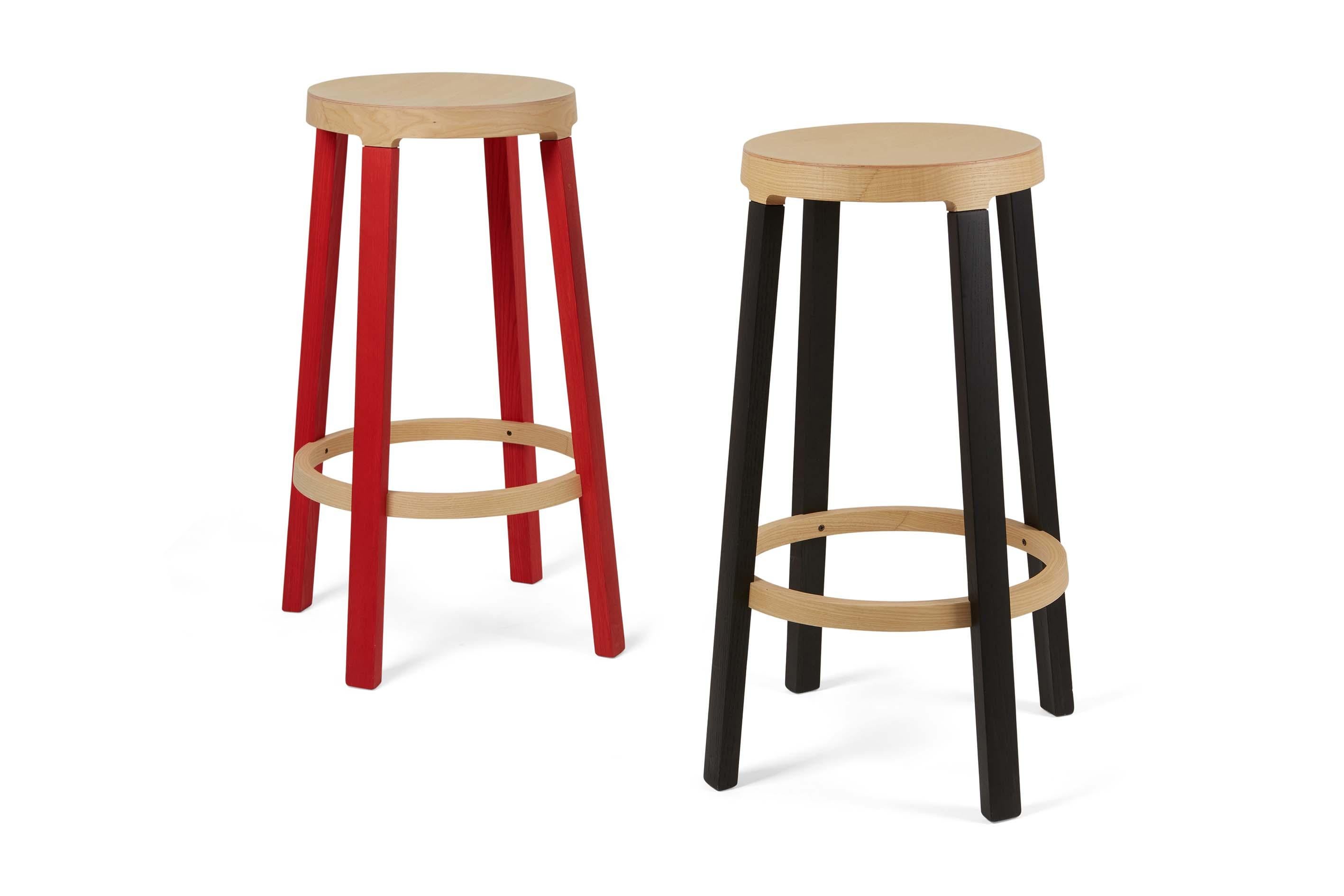tall wood stool