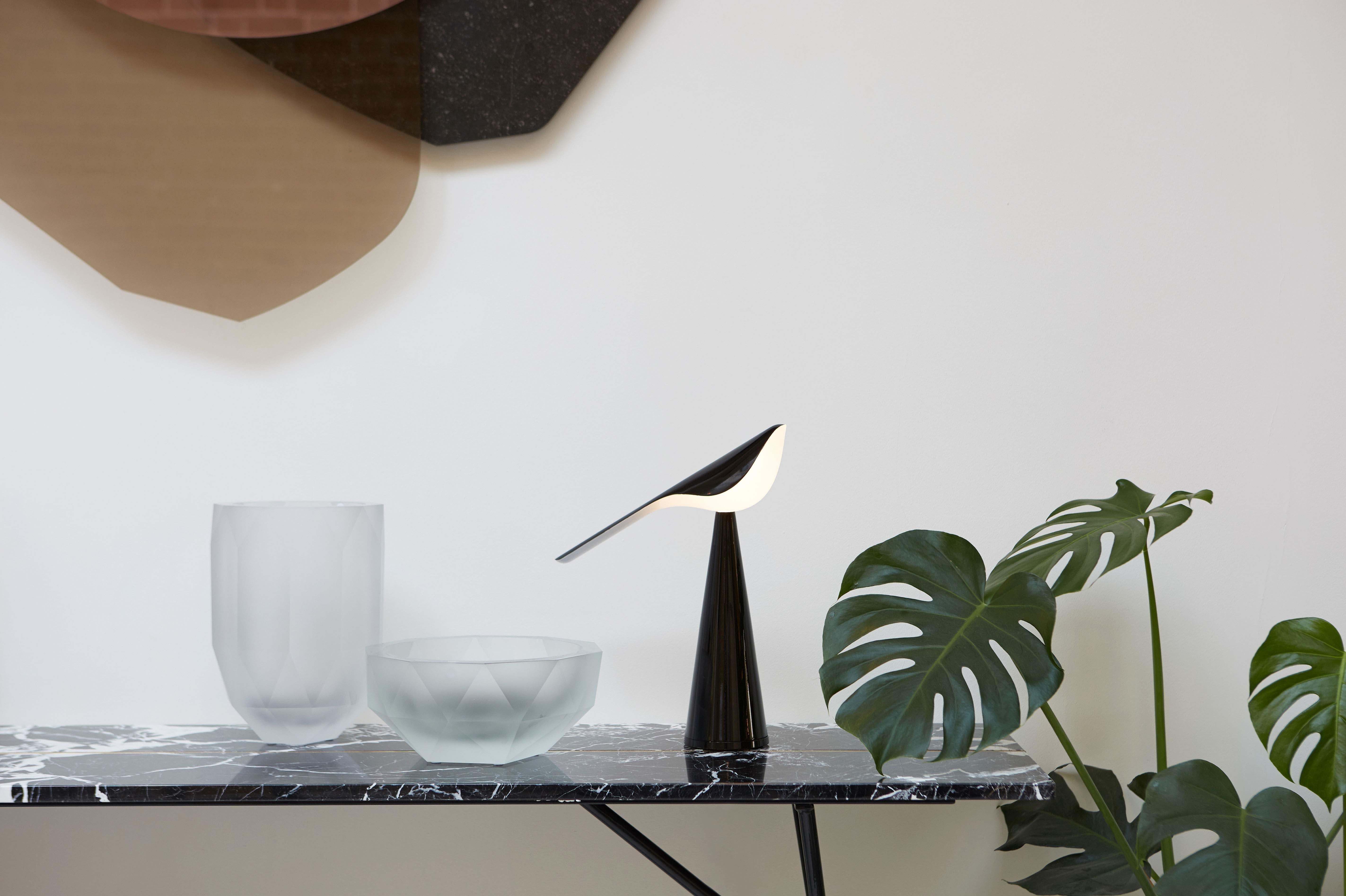Modern Established & Sons Tiki Table Light in Glossy Black by Nao Tamura For Sale
