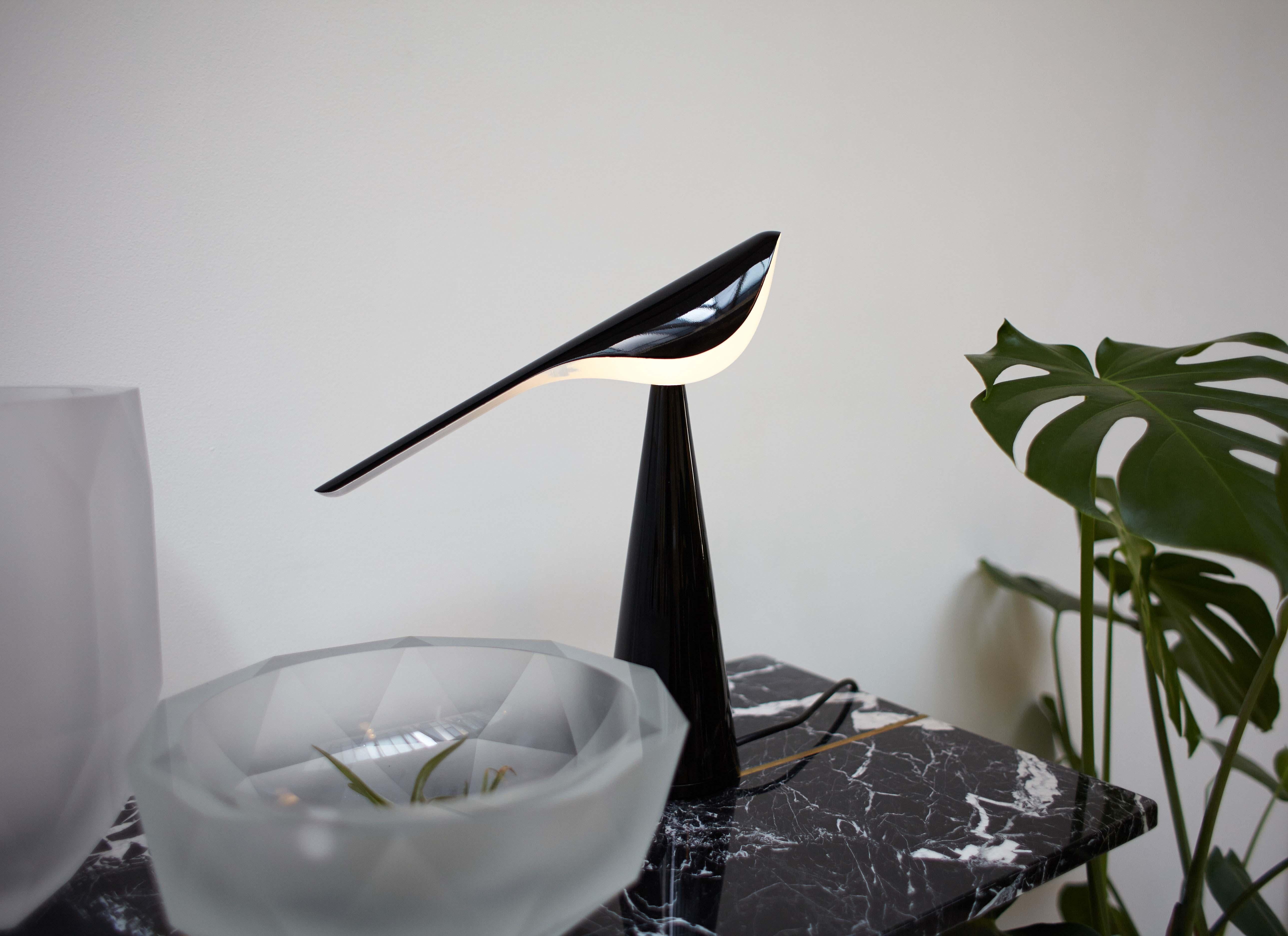 Established & Sons Tiki Table Light in Glossy Black by Nao Tamura In New Condition For Sale In London, GB