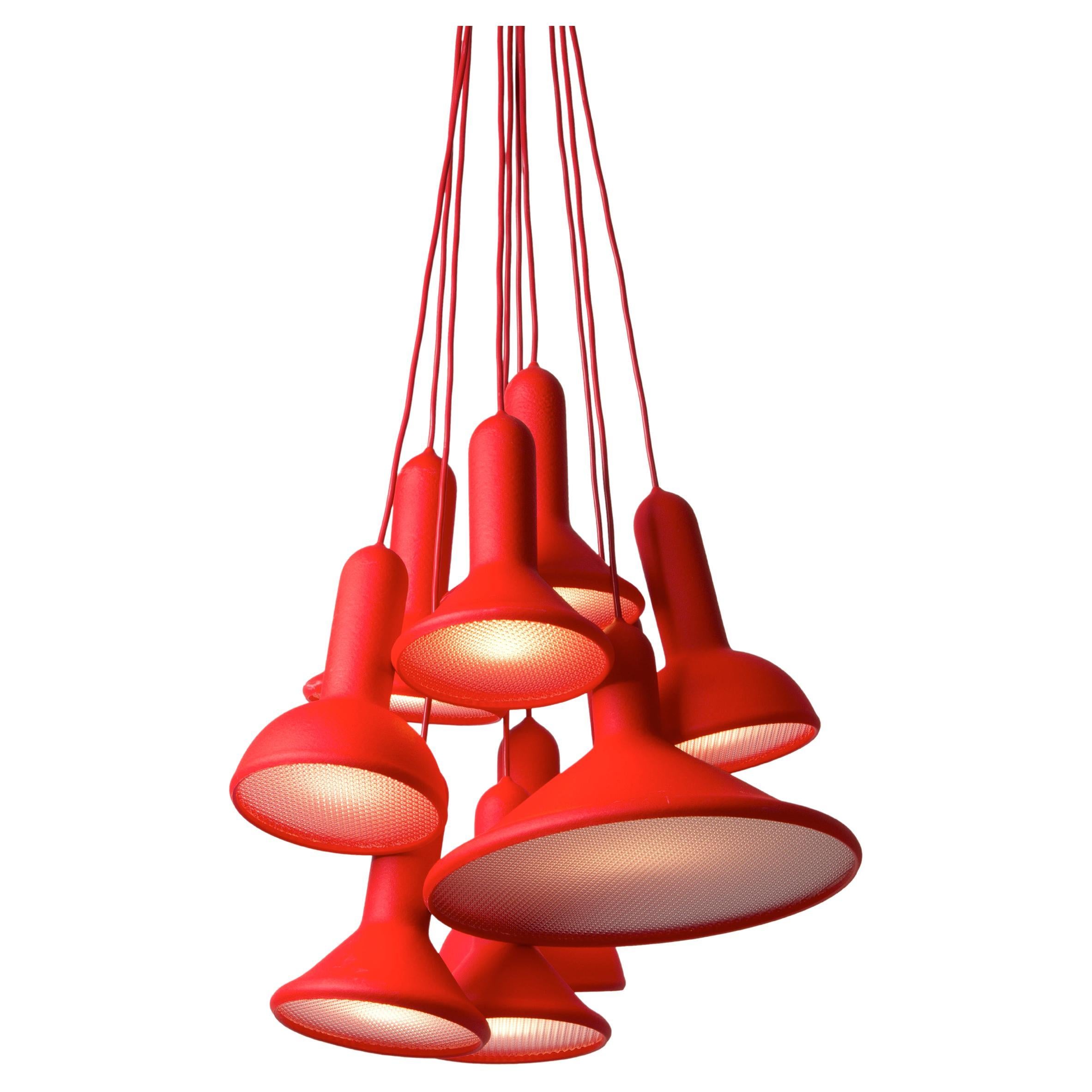 Established & Sons TORCH BUNCH S10 Lampada a sospensione in rosso di Sylvain Willenz