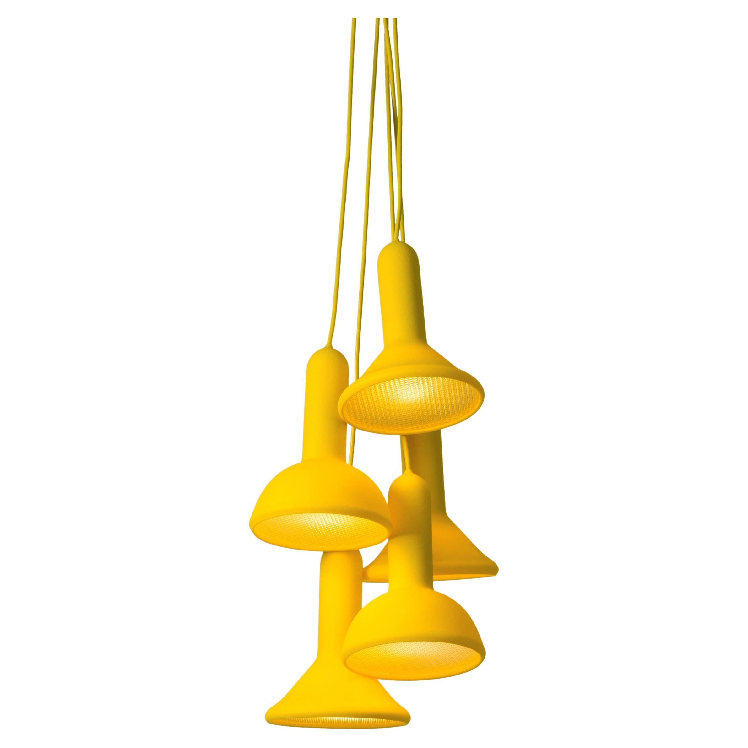 Established & Sons TORCH BUNCH S5 Suspension Lamp in yellow by Sylvain Willenz